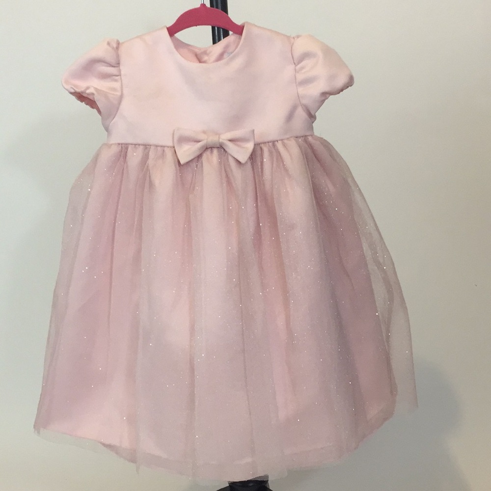 Neiman Marcus Dress in Soft Pink Satin and Shimmer